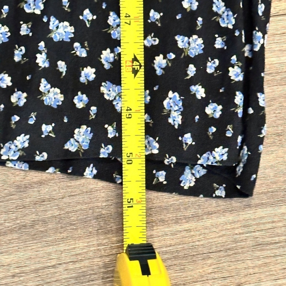 Madewell Black Ruffle-Sleeve Tie-Waist Floral Jumpsuit in Baby’s Breath XS - Picture 10 of 11